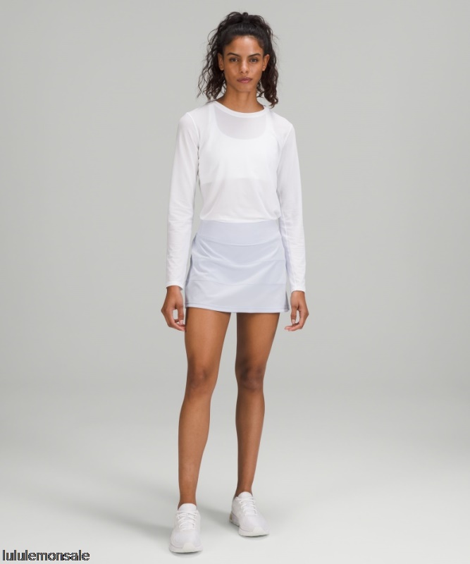 Lululemon Damen DELULU396 | Pace Rival Mittelhoher Rock Lang Pastellblau